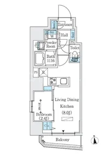 プライムブリス新御徒町【3階】の間取り