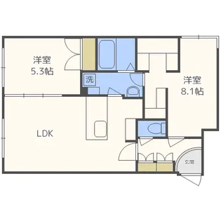 COMSAP24 PARKSIDE【1階】の間取り