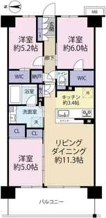 パークビレッジ南町田【9階】の間取り