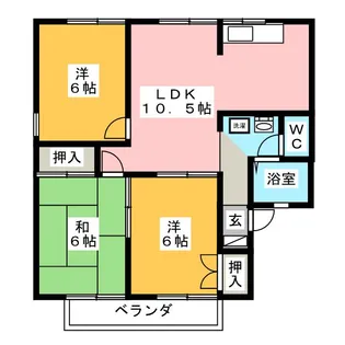 セジュール三宅【2階】の間取り