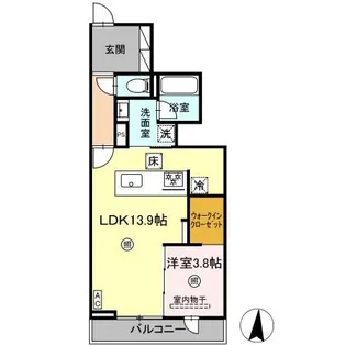 ・フレア A棟【1階】の間取り