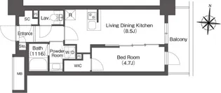 バウスステージ大濠【7階】の間取り