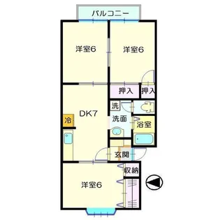 プレジールYOSHIDA【1階】の間取り