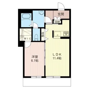 LUCE千駄木【1階】の間取り