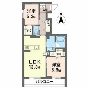 アルフラット【2階】の間取り