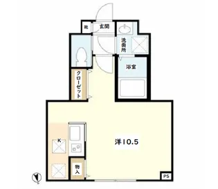 ウェルスクエア尾山台【1階】の間取り