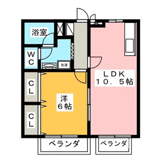 ジュネス翔【2階】の間取り