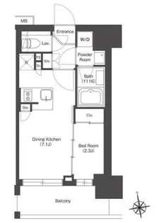 HF八広レジデンス【3階】の間取り