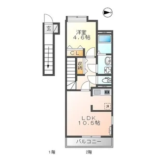ファインハイム島崎【2階】の間取り