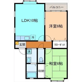 プラムハウス【2階】の間取り