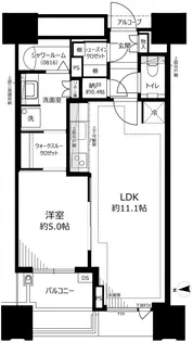 ドゥ・トゥール イースト棟【51階】の間取り