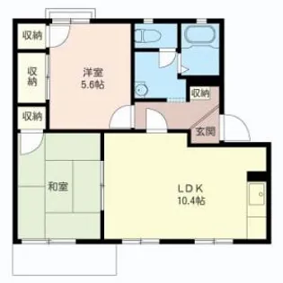 グリーンパストラル桜井D【1階】の間取り