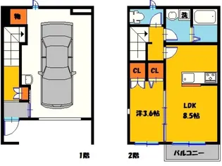 マツリデュオ【2階】の間取り