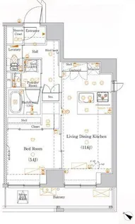 DIPS十条仲原WEST【2階】の間取り