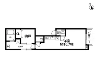 コア万代【3階】の間取り