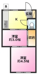 第1鈴木荘【1階】の間取り
