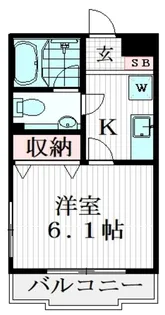 オリーブコート砧【1階】の間取り