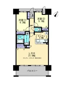 アルファステイツ下松市役所前【2階】の間取り