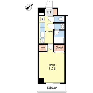 ヴェルコリーヌ【3階】の間取り