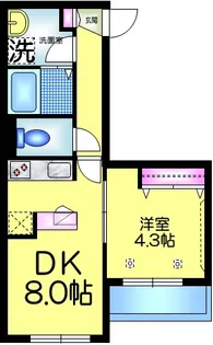 ユニゾン ウエスト【3階】の間取り