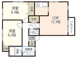 ルミナリエ祇園【2階】の間取り
