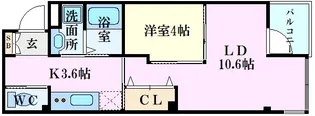 ローズガーデン舟入南【2階】の間取り