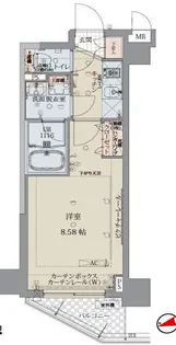 プレスタイル神楽坂【5階】の間取り