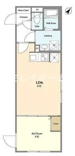 ウェルスクエアイズム武蔵小山SOUTH【4階】の間取り