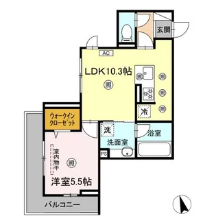 グランシャリオ【2階】の間取り