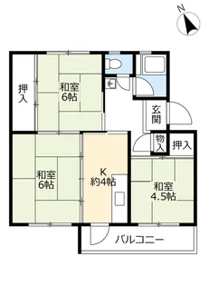 UR宝台【3階】の間取り