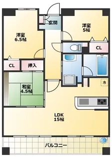 セザール平野【3階】の間取り