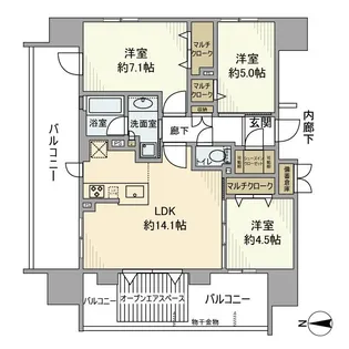 ヴェレーナ木場公園【3階】の間取り