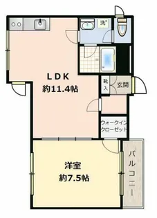 EDIFICIO YUTENJI(エディフィッチオ ユウテンジ)【4階】の間取り