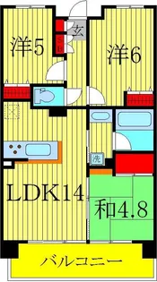 グラン・コート北柏【6階】の間取り