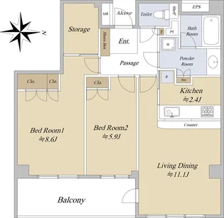 ファミールグラン目白【2階】の間取り