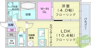 フロレスタ上杉【1階】の間取り
