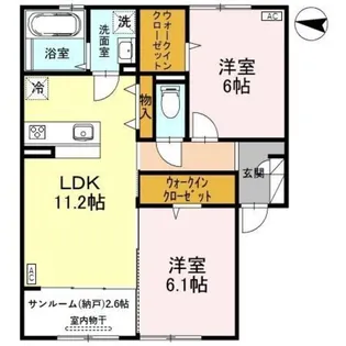 ロジュマン シュシュ C【2階】の間取り
