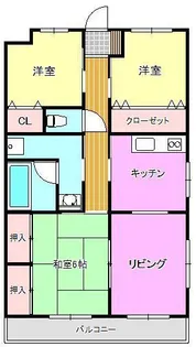 ボヌール原田町【5階】の間取り