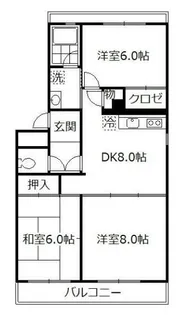 松沢マンション【1階】の間取り
