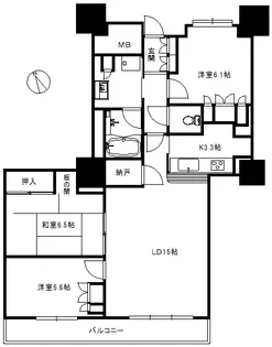 ザ・タワーズウエスト【37階】の間取り