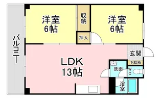 福寿コーポラス【2階】の間取り