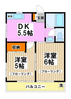 コーポさつき【2階】の間取り