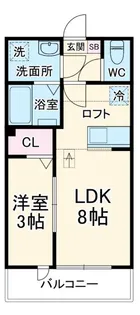 ガーデンヒルズ宮原【3階】の間取り