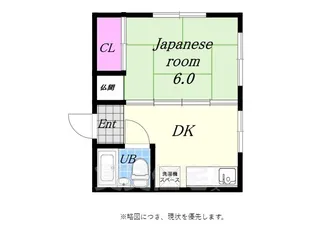 平和マンション【1階】の間取り