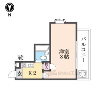 シティパレス東生駒A棟【3階】の間取り