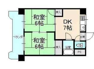 三星児玉ハイツ【4階】の間取り