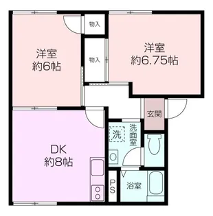 フラワーハイツ【1階】の間取り