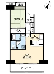 UR港北ニュータウンプロムナード仲町台【14階】の間取り
