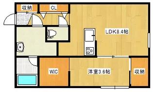 グランクリュ小新【1階】の間取り