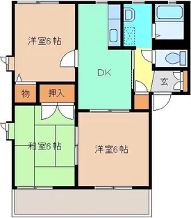 セゾンソレーユ D【1階】の間取り